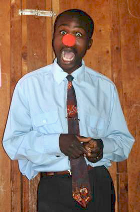 Mike as a clown